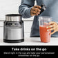 Ninja BN401 Nutri Pro Compact Personal Blender, Auto-iQ Technology, 1100-Peak-Watts, with (2) 24-oz. To-Go Cups & Spout Lids - Cloud Silver