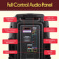 Portable Bluetooth PA Speaker - 12’’ 1200W Subwoofer, LED Battery Indicator Lights W/Built-In Rechargeable Battery, MP3/USB/SD Card Reader, and UHF Wireless Microphone