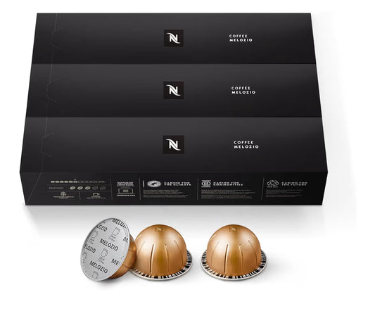 Nespresso Capsules Vertuo, Melozio, Medium Roast Coffee, Brews 7.8oz. - 10CT (Pack of 3) Coffee Pods