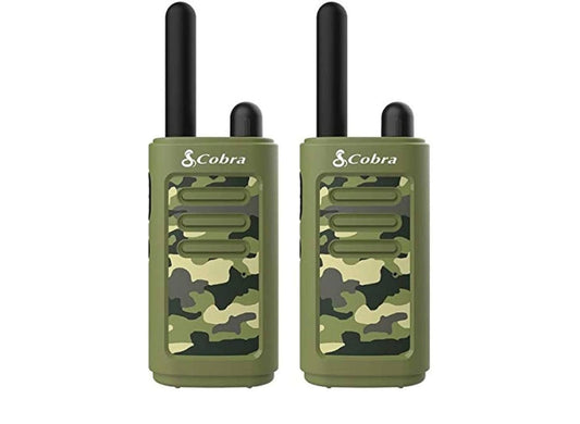 Cobra HE150 Kindervriendelike Walkie Talkies – 25 km Reikafstand, 2 Kanale Tweeradio Stel – Groen, (2-pak)