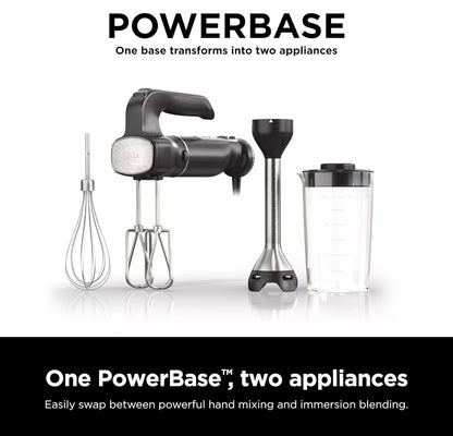 Ninja Handmenger, Dompelblender, Foodi Kragmengerstelsel, 750-Piek-Watt Handgedrae Emulsieblender & Elektriese Handmenger Kombinasie - Swart CI101