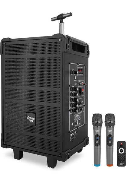 Draagbare 10" Koordlose Bluetooth Luidsprekerstelsel - Ingeboude Herlaaibare Battery, Koordlose Mikrofoon, USB/Mikro SD/FM - 600 Watt FM Radio met Digitale LED Skerm