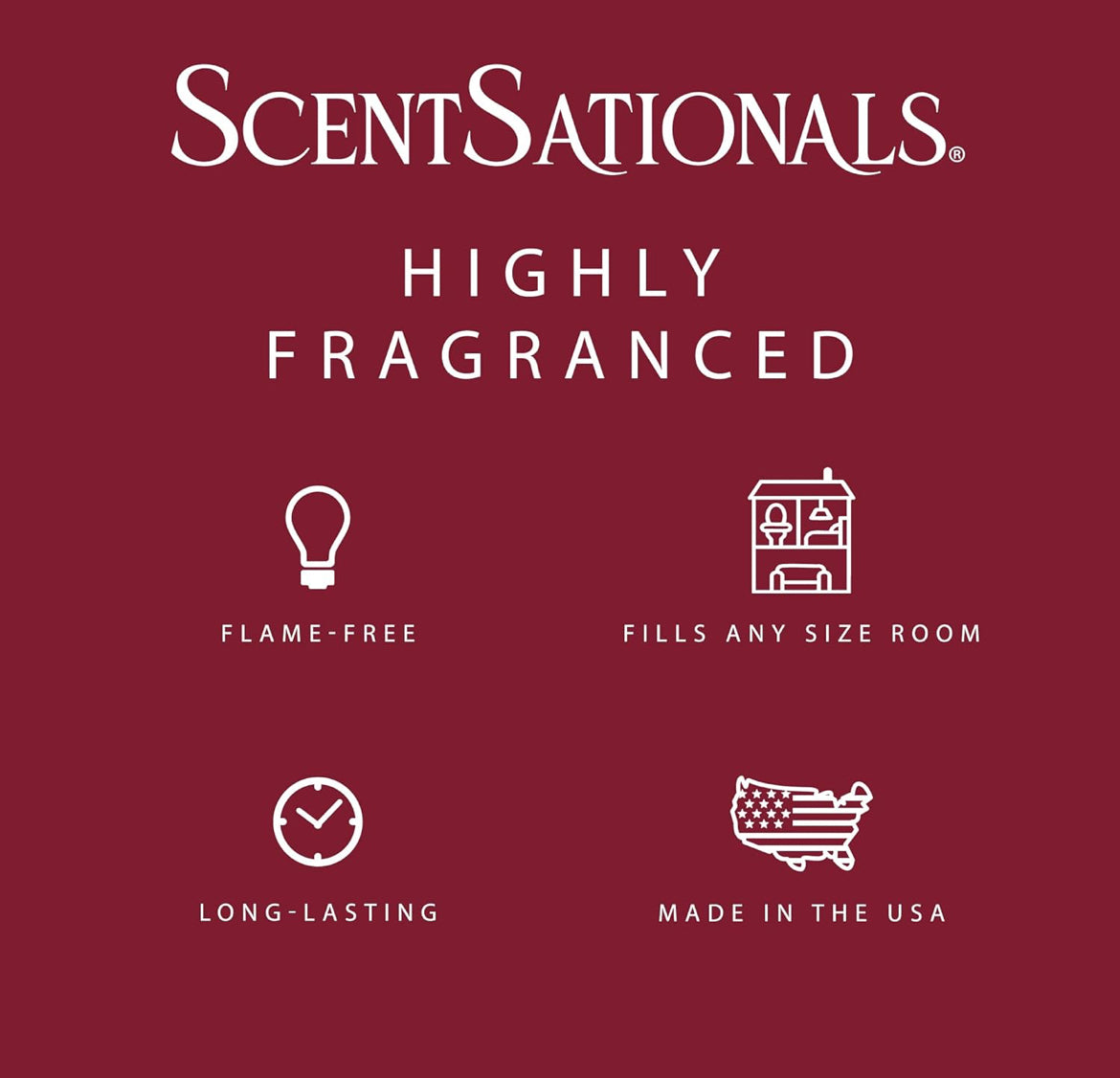 Scentsationals Wax Melts Strong Scent - Sugared Cranberries - Long Lasting Scented Melts for Warmers - 10oz (PACK OF 4)