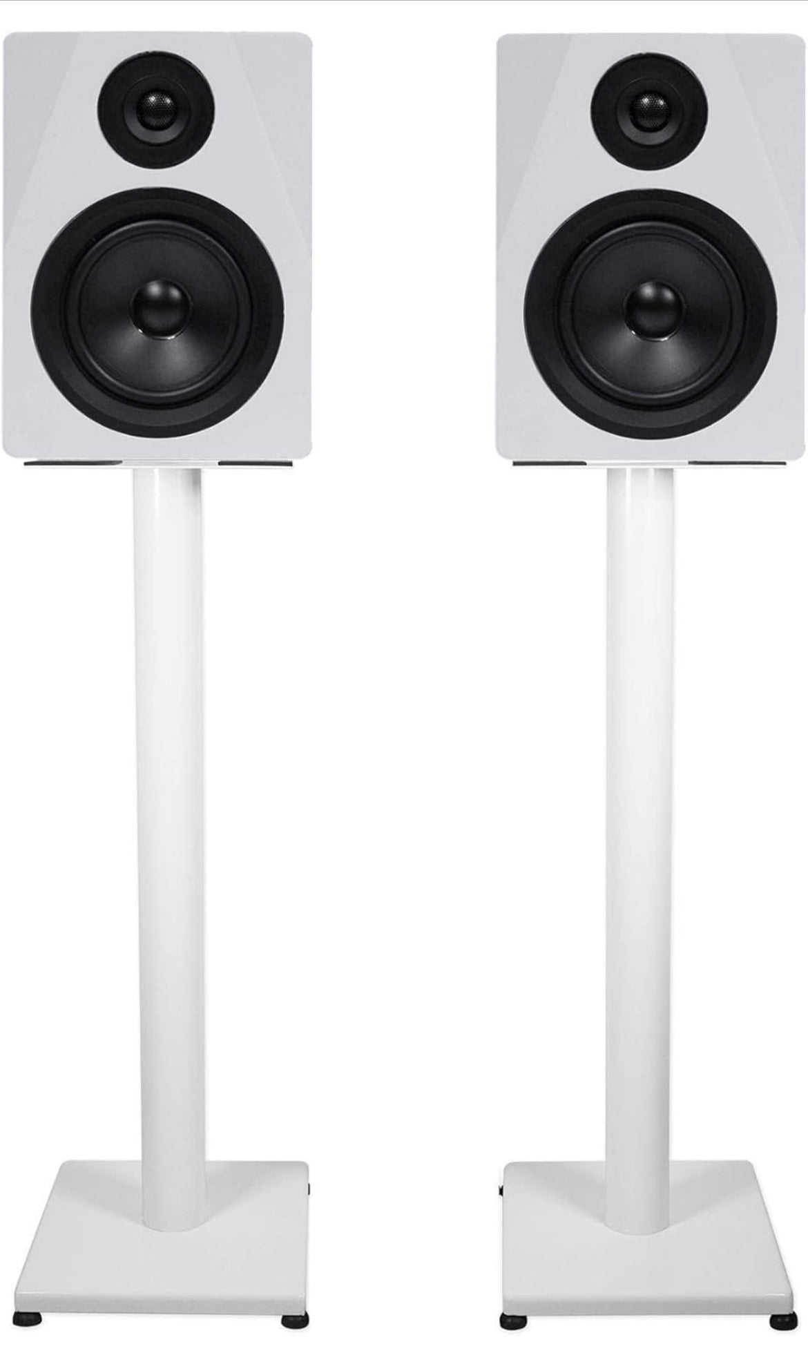 Rockville Pair APM5W 5.25" 250w Powered USB Studio Monitor Speakers+29" Stands