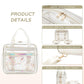 Clear Beach Bag Travel Tote Transparent Backpack for Women Girls Stadium Approved Crossbody Messenger Shoulder Handbag