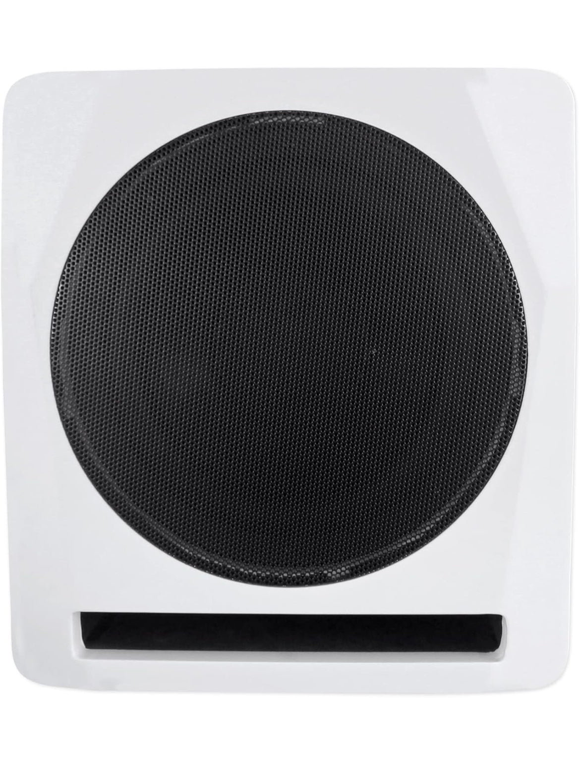 Rockville APM10W Active Studio Subwoofer in White, 10", 400W, MDF Wood, RCA/XLR/Optical, Front-Firing Port