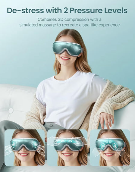Eye Massager with Heat, Eye Mask for Migraine, Smart Sleep Mask for Dry Eyes Relax, Reduce Strain