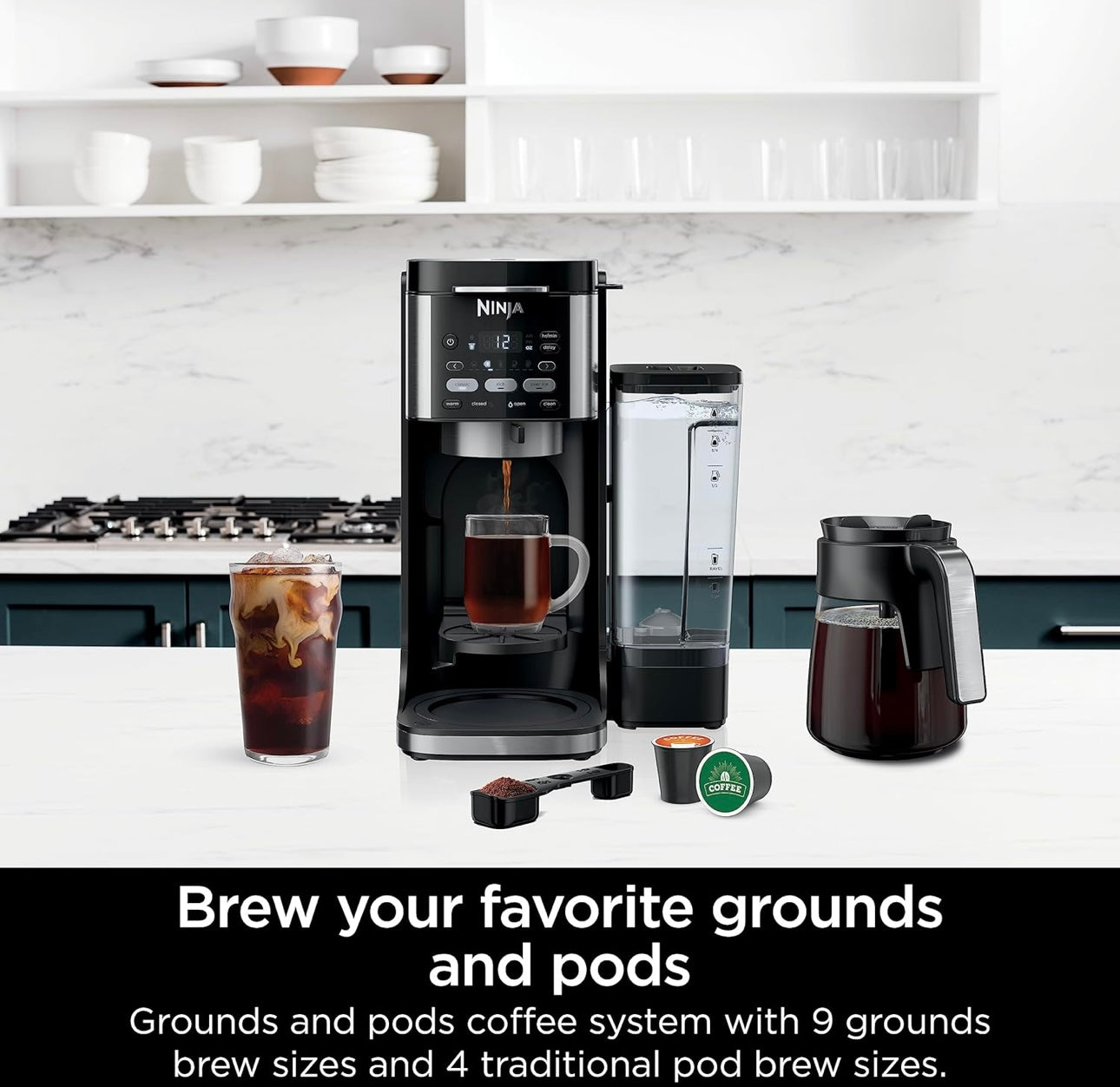 Ninja Drip Coffee Maker DualBrew Pro Hot & Iced Coffee Machine- Black (CFP101)