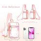 Clear Crossbody Bags for Women Girls Stadium Approved Sling Pack Bag Shoulder Belt Purses Transparent Chest Backpack
