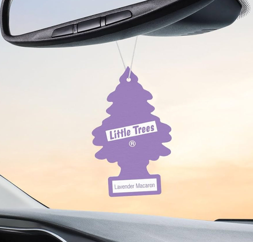 LITTLE TREES Car Air Freshener Hanging Tree Long Lasting Scent- Lavender Macaron (24)
