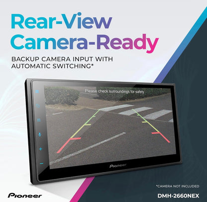 Pioneer DMH NEX Digitale Multimedia-ontvanger, met Apple CarPlay, Android Auto, Amazon Alexa Bluetooth en Agteruitry-kamera-versoenbaarheid, 6.8” Kapasitiewe Raakskerm