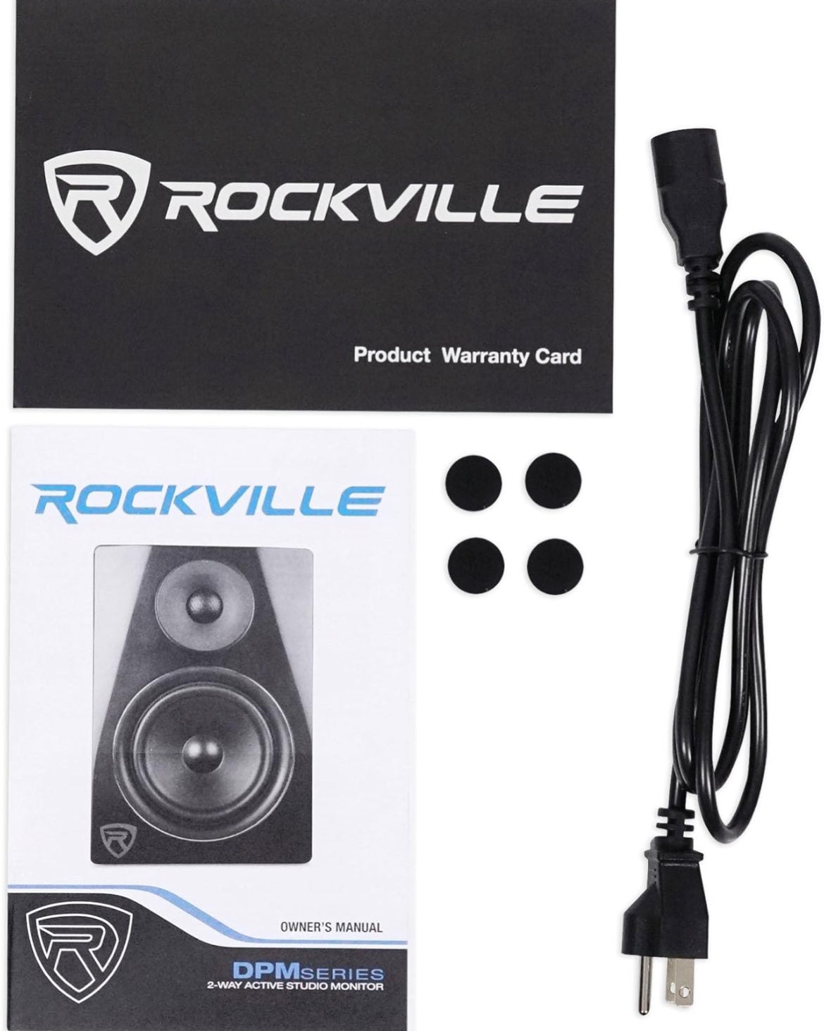 Rockville (2) DPM5C Dual Powered 5.25" 300 Watt Active Studio Monitor Speakers