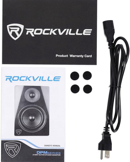 Rockville (2) DPM5C Dubbel Aangedrewe 5.25" 300 Watt Aktiewe Studio Monitor Luidsprekers