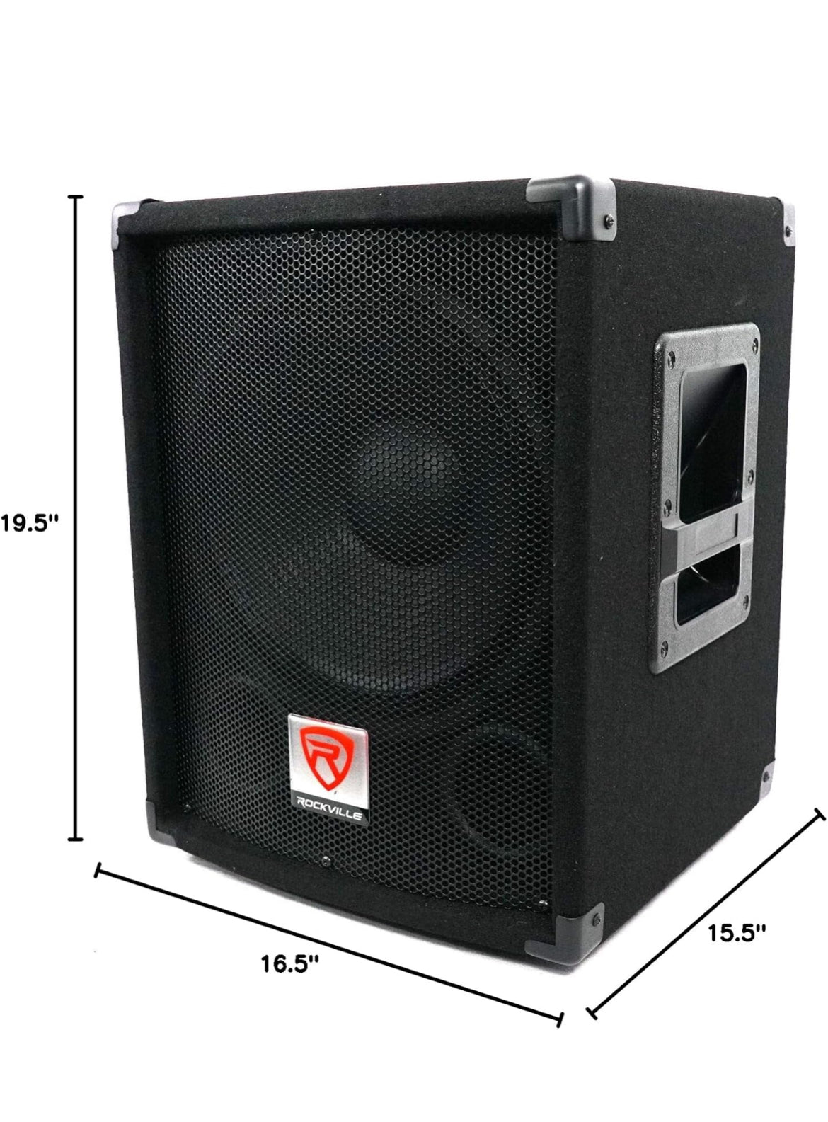 Rockville SBG1128 12" 600 Watt Passive Pro DJ Subwoofer, MDF Cabinet/Pole Mount