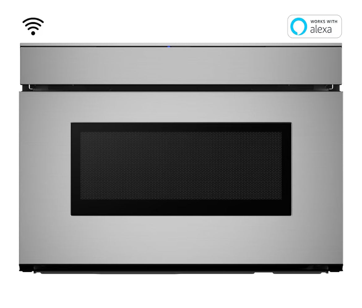 Sharp SMD2479JS 24 in. 1.2 cu. ft. Built-In Smart Microwave Drawer Oven
Easy Wave Open, 24-inch, 1.2 Cubic Feet, 950 Watt, Works with Alexa Certified