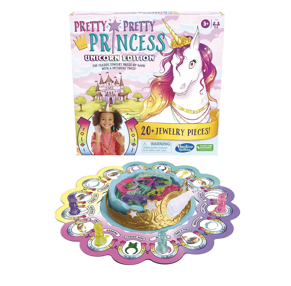 Hasbro Gaming Pretty Princess Unicorn Edition Board Game, Includes 20 Pieces