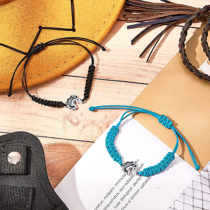 2 Stuks Perdeliefhebbers Ruiter Juweliersware Verstelbare Perdebedelarmbande vir Tienermeisies Seuns