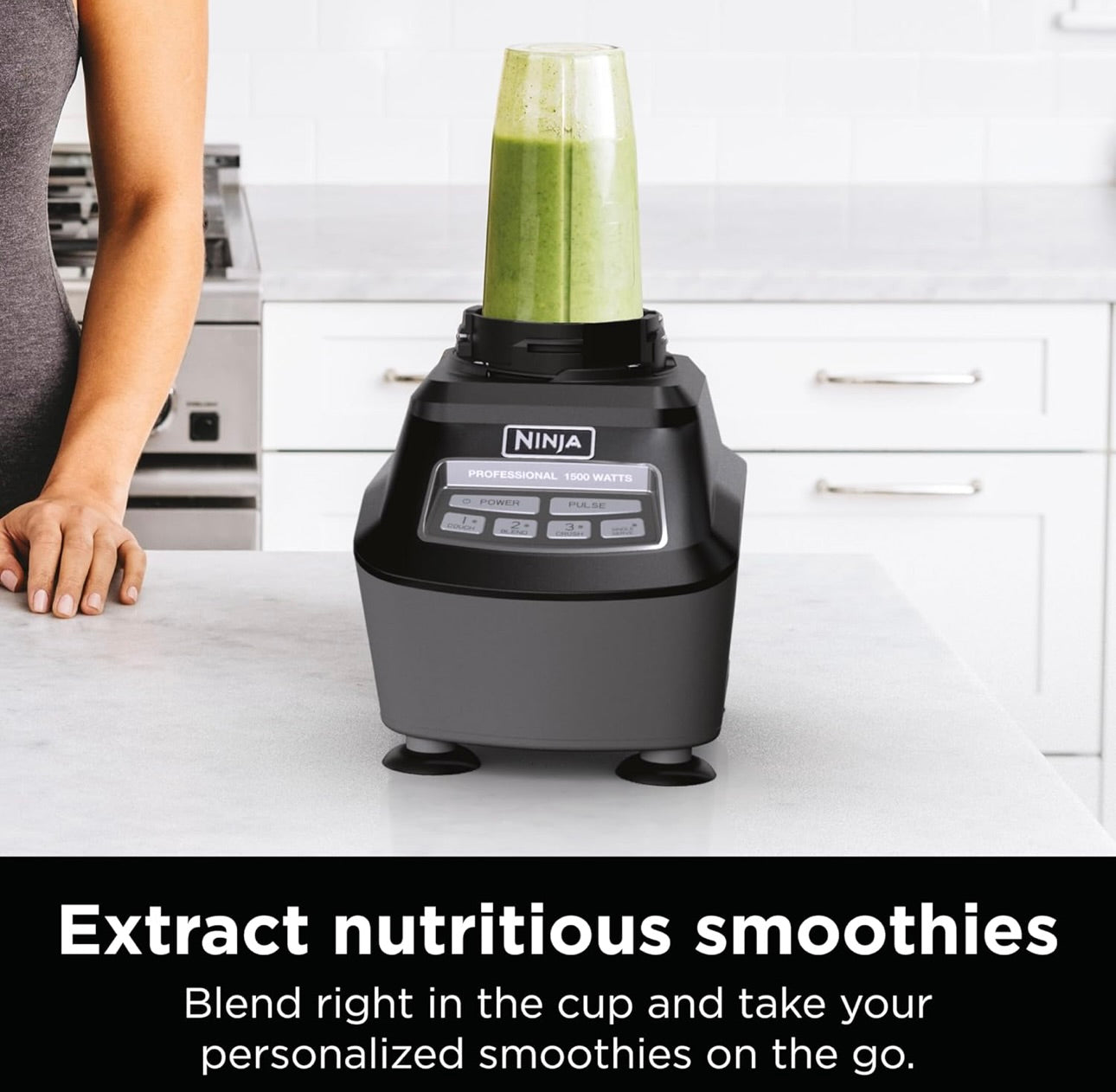 Ninja Blender, Food Processor, Blender for-Smoothies, Includes Pitcher, Smoothie Cup, and 8-Cup Bowl Mega Kitchen System, 120 Volts - Black, BL770AMZ