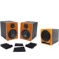 Rockville (2) APM6C 6.5" Powered Studio Monitors+Active 10" Subwoofer+Foam Pads