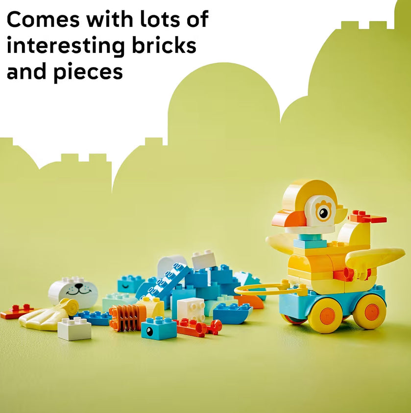 LEGO DUPLO Town 3-in-1 Diere op Wiele Boustel - Leerspeelstel vir Sensoriese Vaardighede