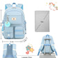Backpack for girls Laptop Backpacks 15.6 Inch College Cute Bookbag Anti Theft Primary Elementary School Bag Casual Daypack for Teens Girl Women Students (Blue)