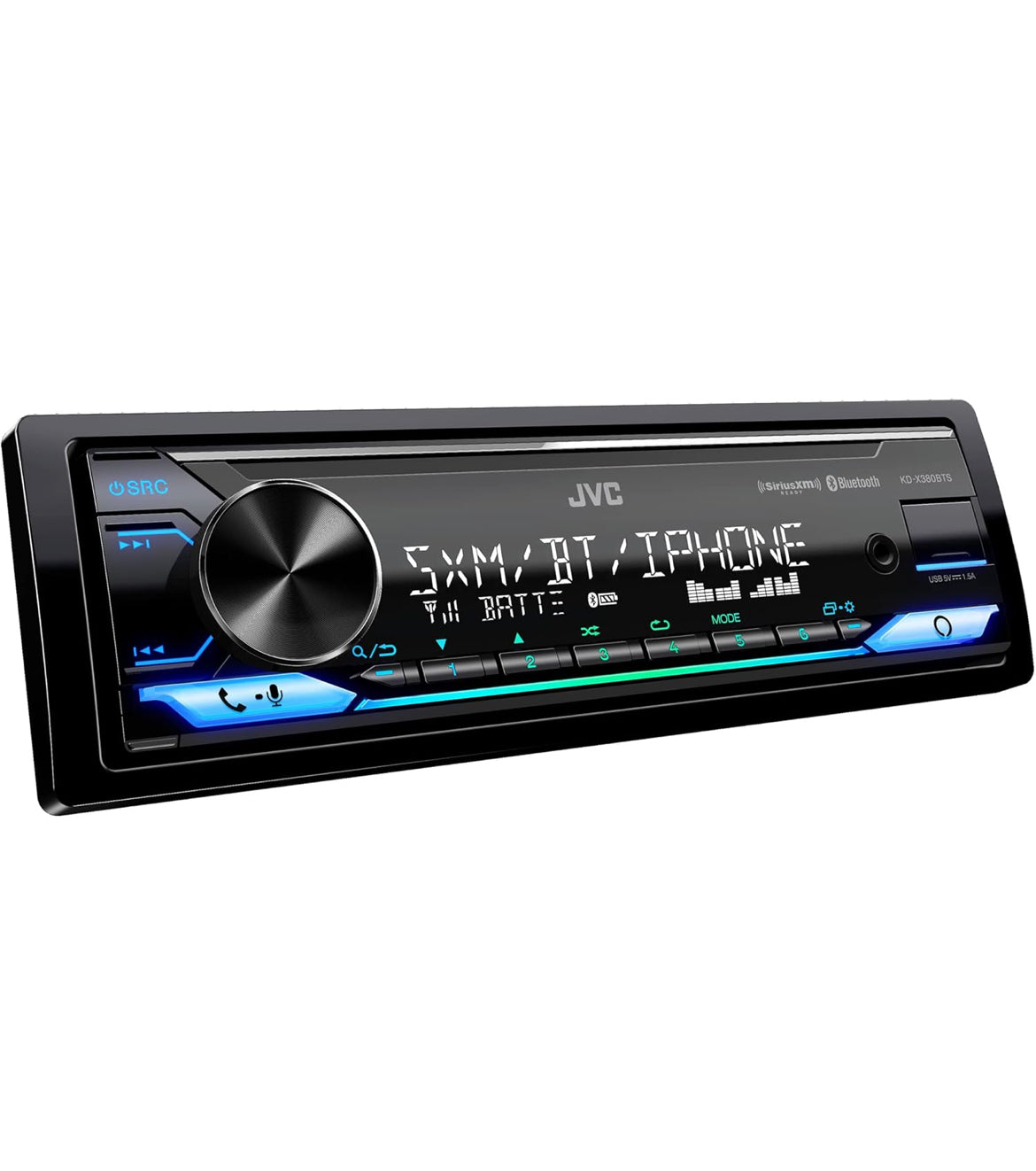 JVC KD-X380BTS Digitale Media Motorontvanger met Bluetooth, USB, SiriusXM, Amazon Alexa