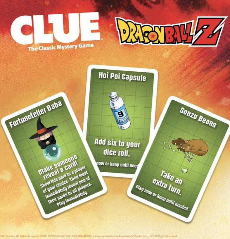 USAOPOLY CLUE Dragon Ball Z  - Collectible Clue Board Game Featuring Anime Show w/ Familiar Locations and Iconic Characters from Dragon Ball Show