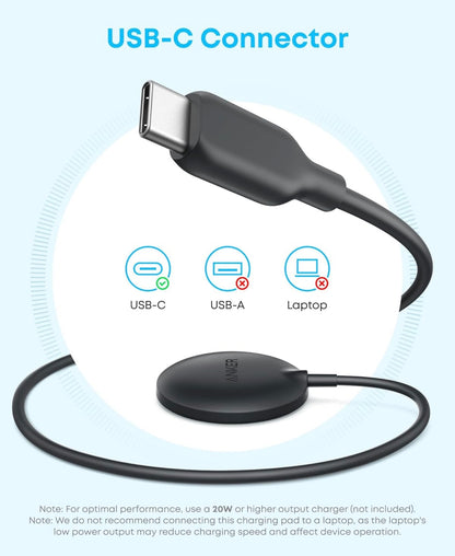 Anker Zolo Magnetiese Draadlose Laaier Gesertifiseerde 15W MagSafe-versoenbare Draadlose Laai – (Swart – 1 Pak)