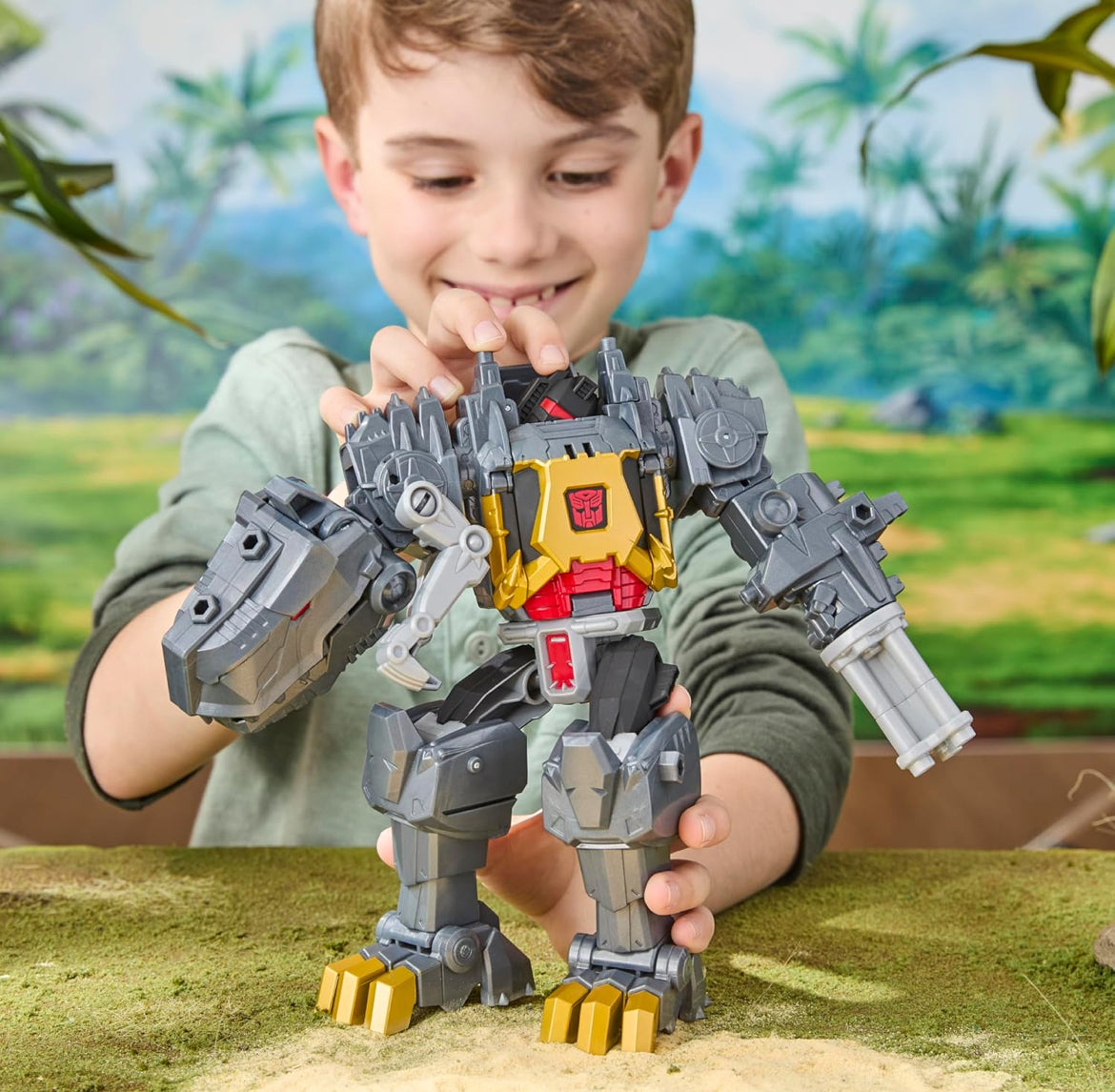 Transformers Cyberworld Grimlock Chomp & Battle 9-Inch Action Figure