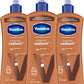 Vaseline Intensive Care Body Lotion Cocoa Radiant 3 count for Dry Skin Lotion Made with Ultra-Hydrating Lipids and Pure Cocoa Butter for a Long-Lasting, Radiant Glow 20.3 Oz
