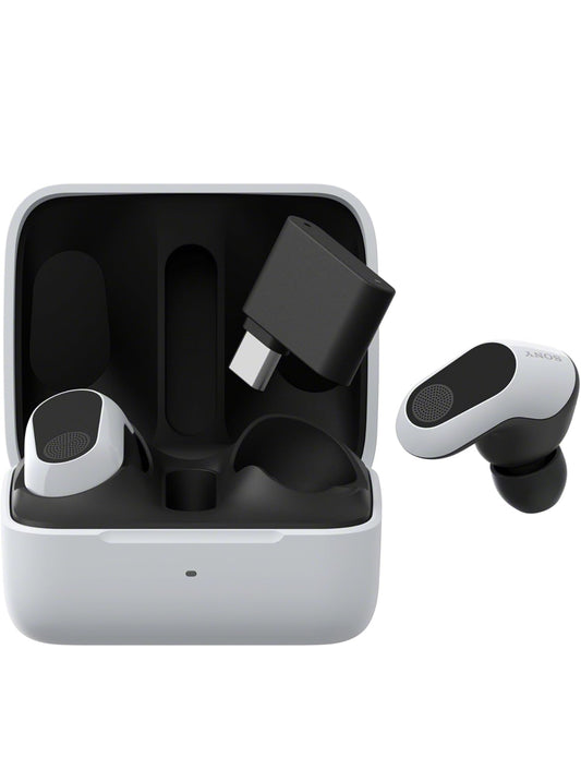 Sony INZONE Buds Draadlose Speletjie-oordopjes, Perfek vir PlayStation® 5, vir PC/PS5/Switch/Mobiele toestelle, 48-uur Battery met Houer, Geraaskansellasie, 360 Ruimtelike Klank, 2.4GHz USB-C Dongle - Wit