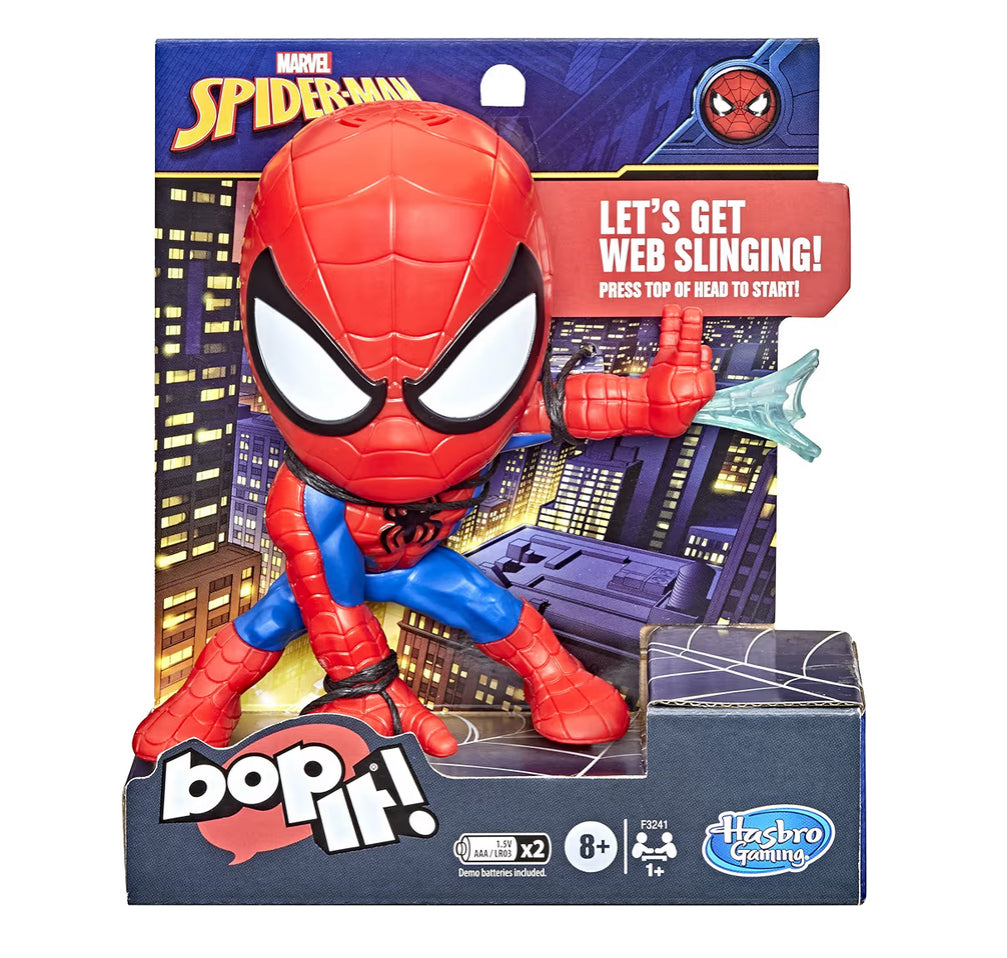Hasbro Gaming Bop It! Marvel Spider-Man Edition Game - Marvel Toys, 1 or More Players, Ages 8 and Up