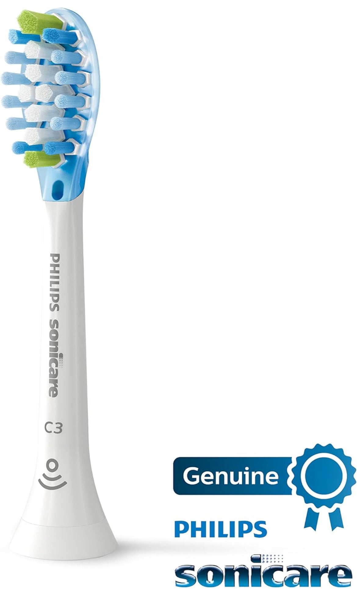Philips Sonicare Oorspronklike C3 Premium Plaque Control Tandeborselkoppe, 4 Borselkoppe (Wit) HX9044/65