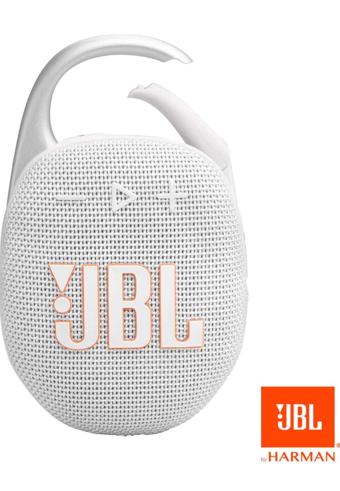 JBL Clip 5 - Ultra-Portable, Waterproof & Dustproof Bluetooth Speaker, Big Pro Sound with Punchy bass - (White)