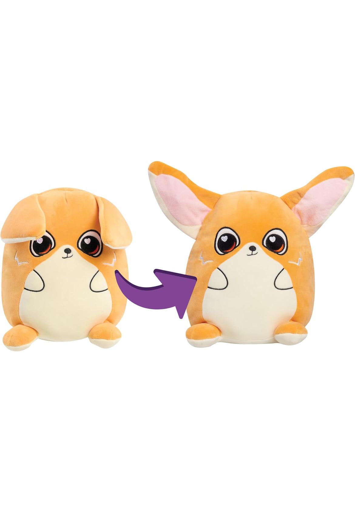 Flipeez Large Plush Jinx, Fox, Ages 3 and up