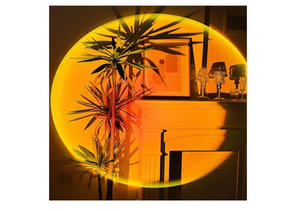 Sonsonderganglamp-projektor, 180 grade rotasie Sonprojeksielig LED-naglig Vloerlamp met USB-poort