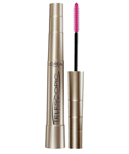 L’Oreal Paris Grimering Oorspronklike Telescopic Mascara, Skeidende Mascara Volume- en Lengteformule, Wasbaar - (Swartste Swart) 0.27 Fl Oz., 1 Tel.