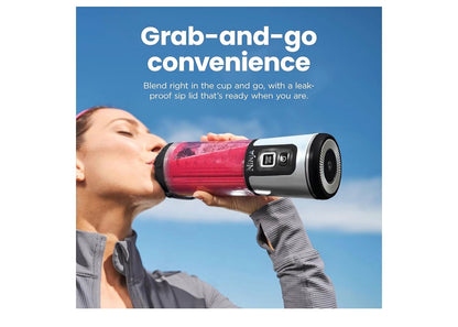 Ninja Blast Koordlose 532ml Draagbare Blender Vir Skommels en Smoothies, BPA-vry, Lekvrye-deksel en Suigmond, USB-C Herlaaibaar, Skottelgoedwasser-veilig - Suurlemoen Meringue