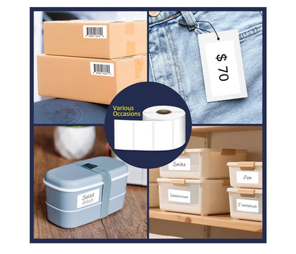 2.25x1.25" Direkte Termiese Etikette, Permanente Kleefmiddel Barcode Adresetiket - (1000 Stukke) 1 Rol