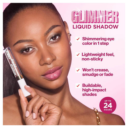 REVLON Glimmer Liquid Shadow, Smeervaste Glans-oogskadugrimering, Langdurig, Hoë Pigment - (205 In Your Orbit)