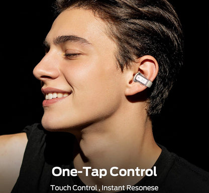 Monster Airclip Open Ear Clip-On Earbuds, Lightweight Comfort, Secure Fit, Crystal-Clear Call - IPX6 (White)