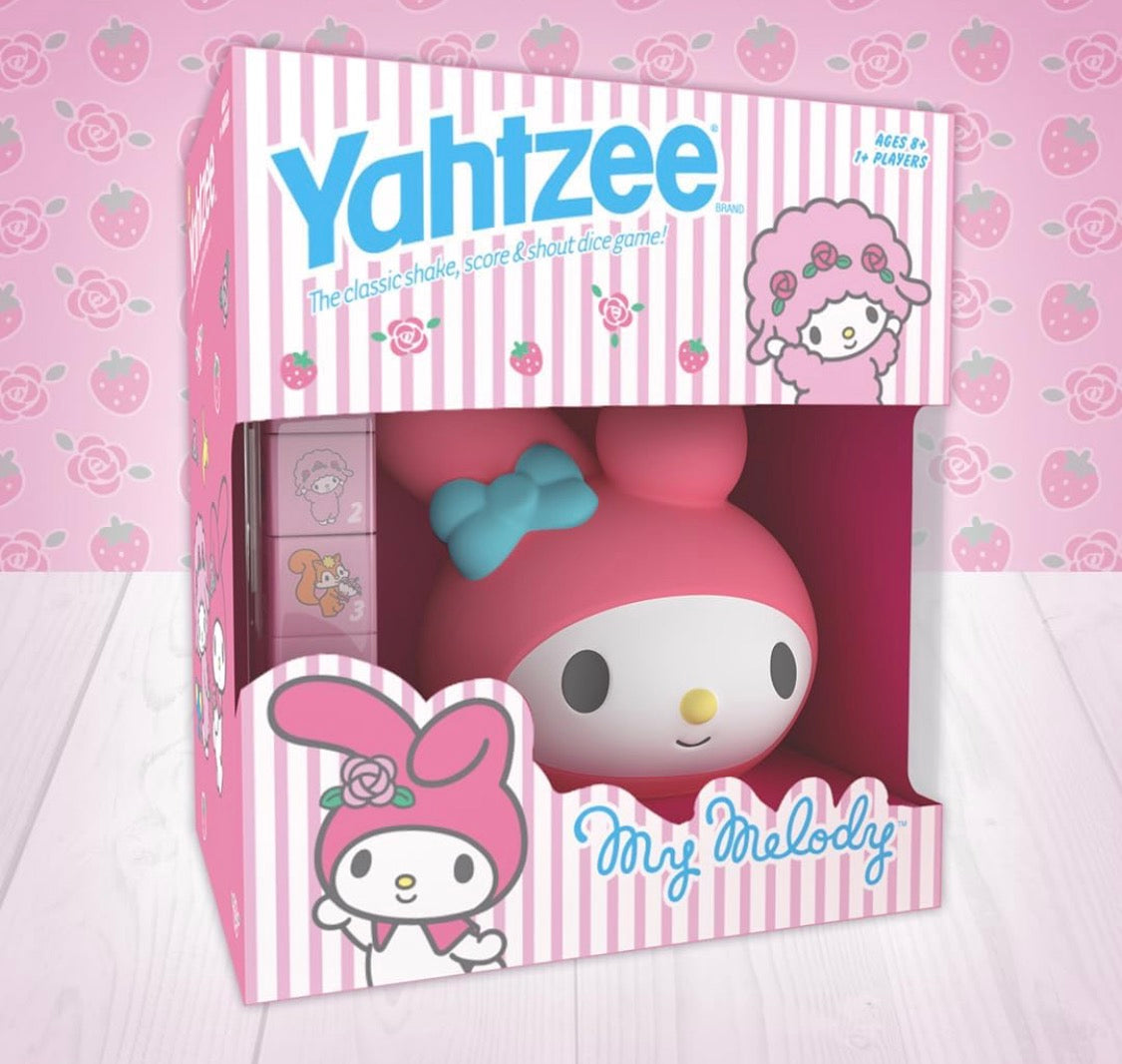 Yahtzee: My Melody Dice Game, Collectible Hello Kitty & Friends Dice Cup Featuring Adorable Artwork