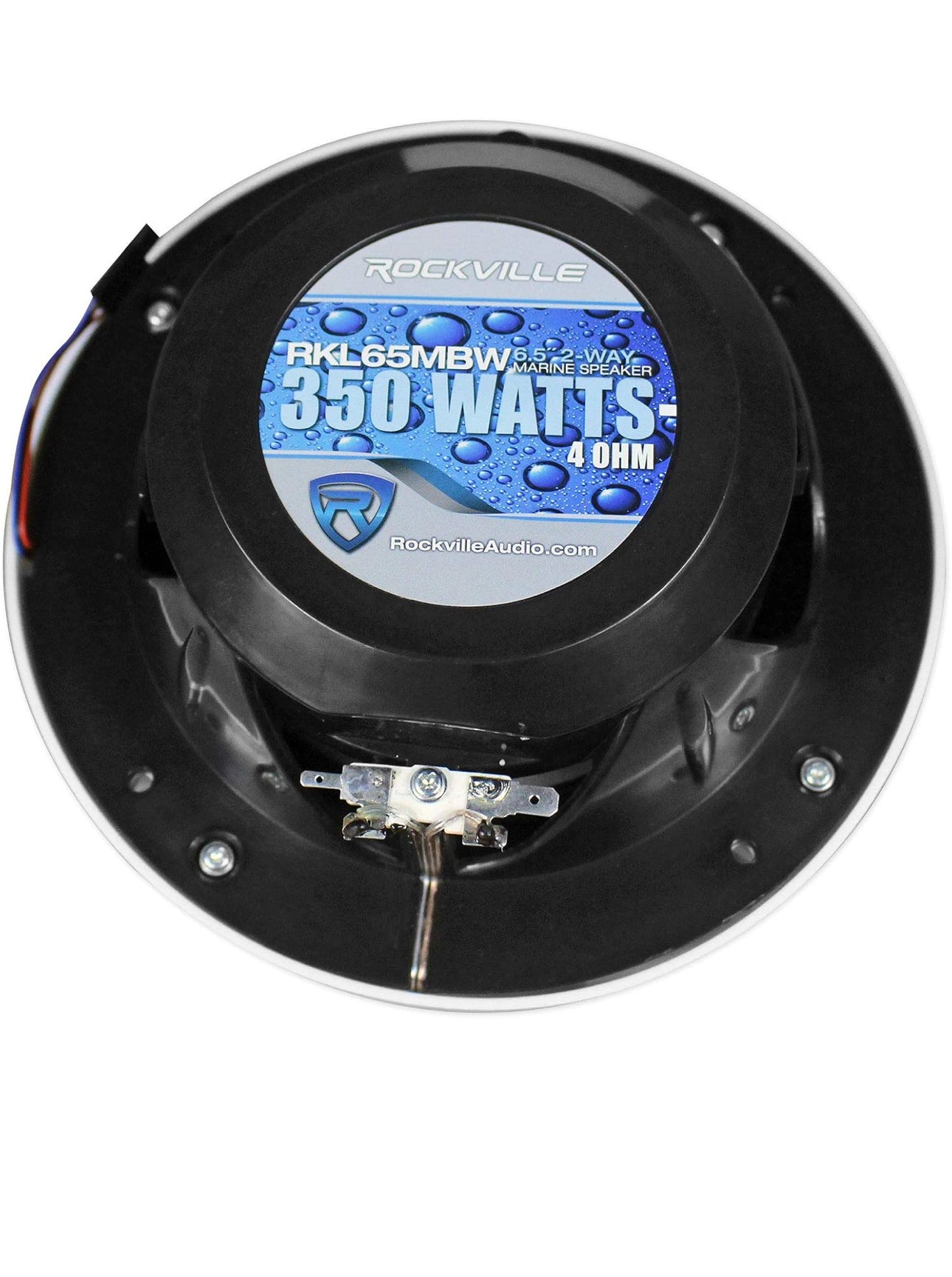 Marine Boat Speakers 6.5" 700W, 4 Ohm - LED Lights - Black/White Grilles, Waterproof, Perfect for Boats and ATVs - PAIR