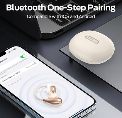 Monster Open Ear True Wireless Bluetooth Earphones w/ Microphone - White