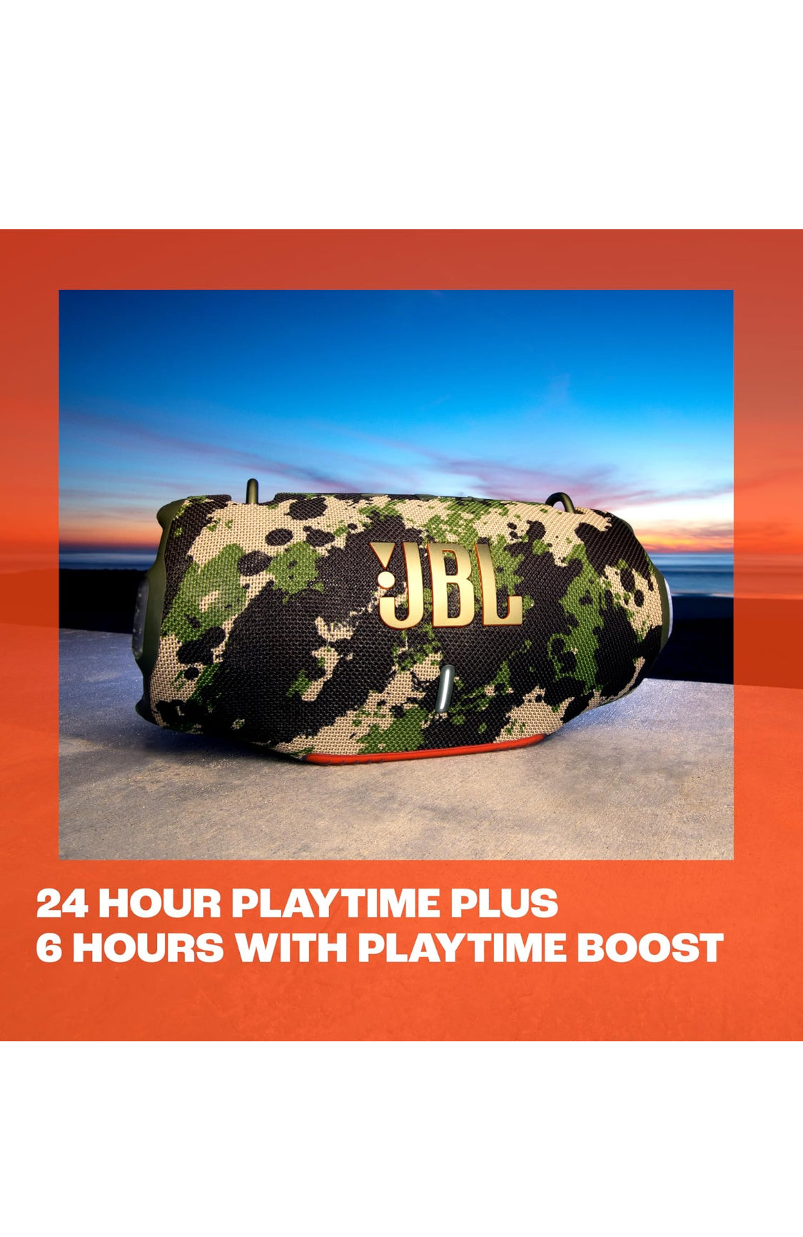 JBL Xtreme 4 - Portable Bluetooth Speaker, Powerful Sound and Deep Bass, IP67 Waterproof, 24 Hours of Playtime, Powerbank, PartyBoost for Multi-Speaker Pairing (Camo)