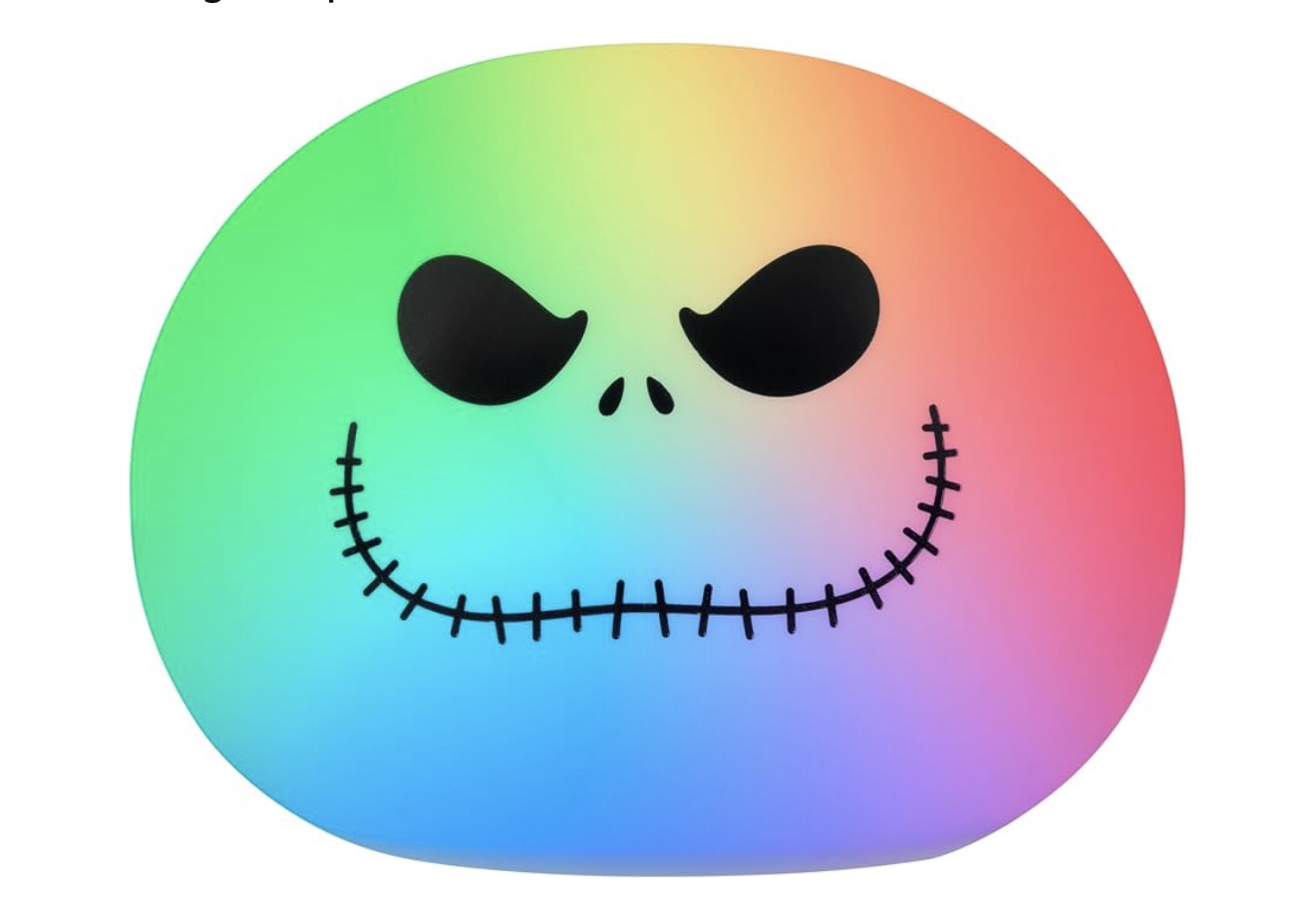 Jack Skellington Drukkbare Kleurveranderende Naglig vir Kinders en Volwassenes, USB-/Battery-aangedrewe Dimmerlamp