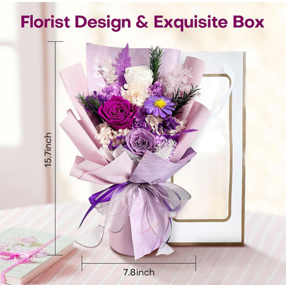 Preserved Flowers Bouquet, Eternal Natural Rose - Special Occasion - Decorations