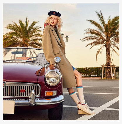 iGirls Strikkie 3-Stuk Mode Leer Rugsak Rugsakhandsak vir Vroue Ruksak vir Dames Skouersak - (Beige1)