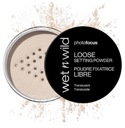 wet n wild Photo Focus Loose Baking Setting Powder, Highlighter Makeup, Fair to Medium & Tan Skin Tones - Translucent