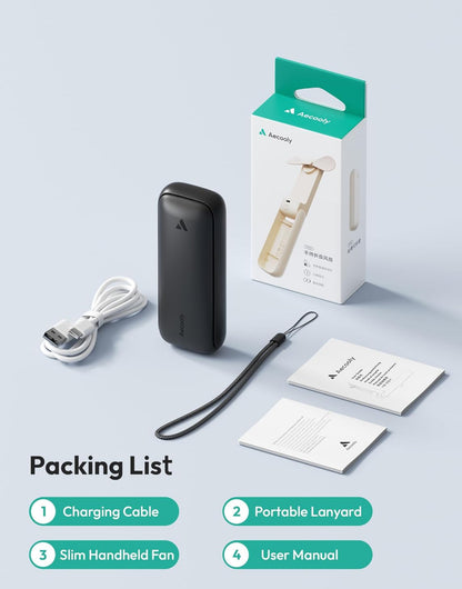 Nuwe Mini Persoonlike Slank Draagbare Handwaaier - USB Herlaaibaar - Pienk